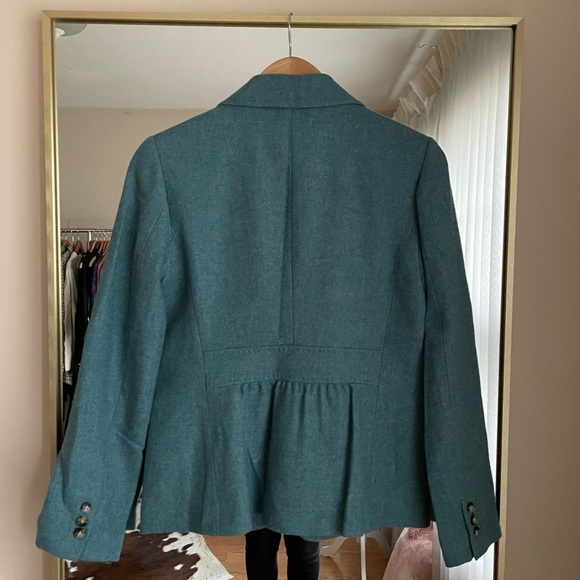 Talbots Teal Blue Woolblend Blazer Size 4 - Picture 13 of 13